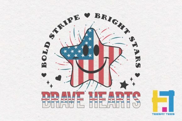 4th of July USA Brave Hearts SVG Design Review