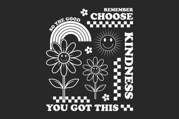 Retro Floral SVG Sublimation T-Shirt
