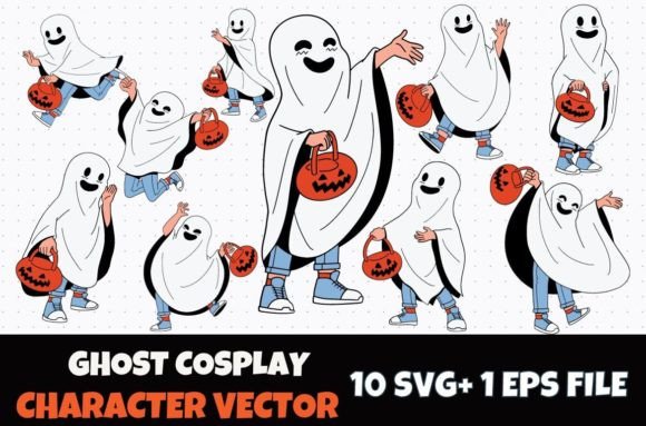 Review: 10 Ghost Costume Halloween Kid SVG