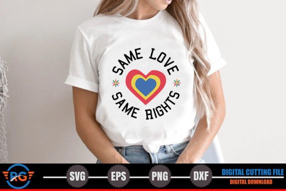 Same Love Same Rights – Retro Pride SVG
